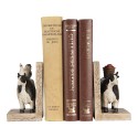 Clayre & Eef Bücherstützen 2-er Set Kuh 17x10x14 cm Braun Kunststoff