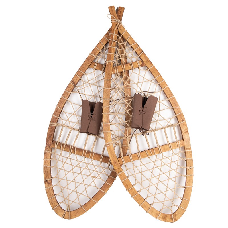 Clayre & Eef Decorazione Ciaspole 106x39x8 cm Marrone Legno