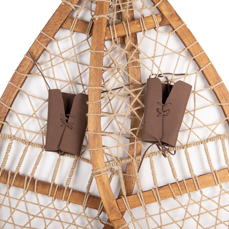 Clayre & Eef Decorazione Ciaspole 106x39x8 cm Marrone Legno