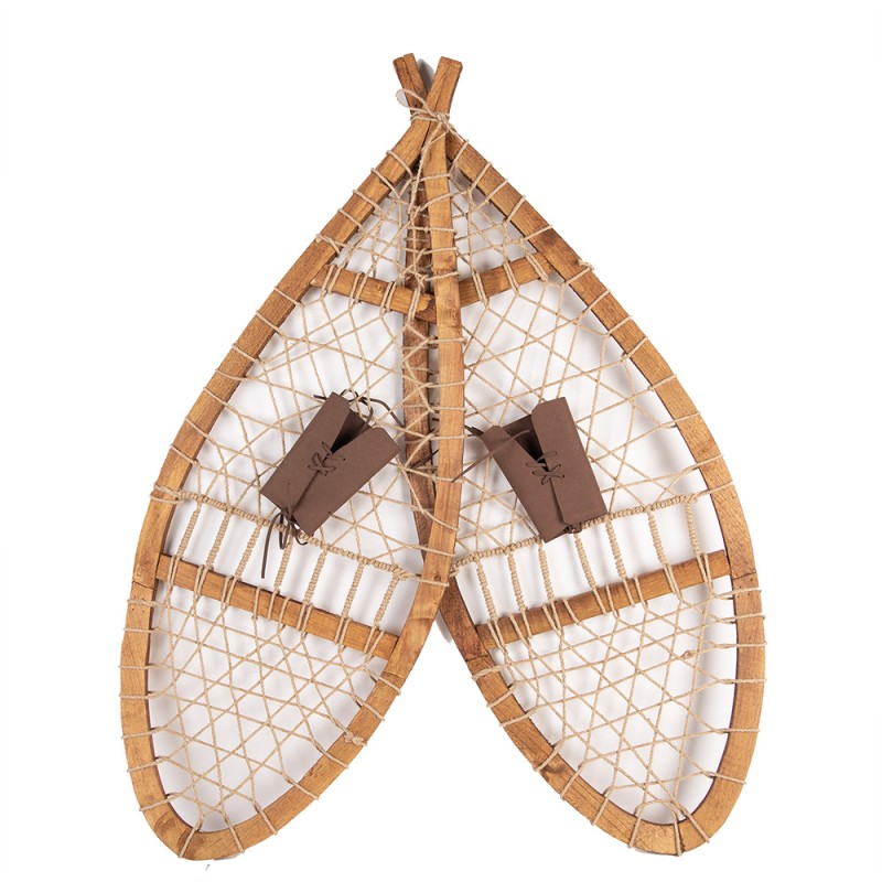 Clayre & Eef Decorazione Ciaspole 106x39x8 cm Marrone Legno