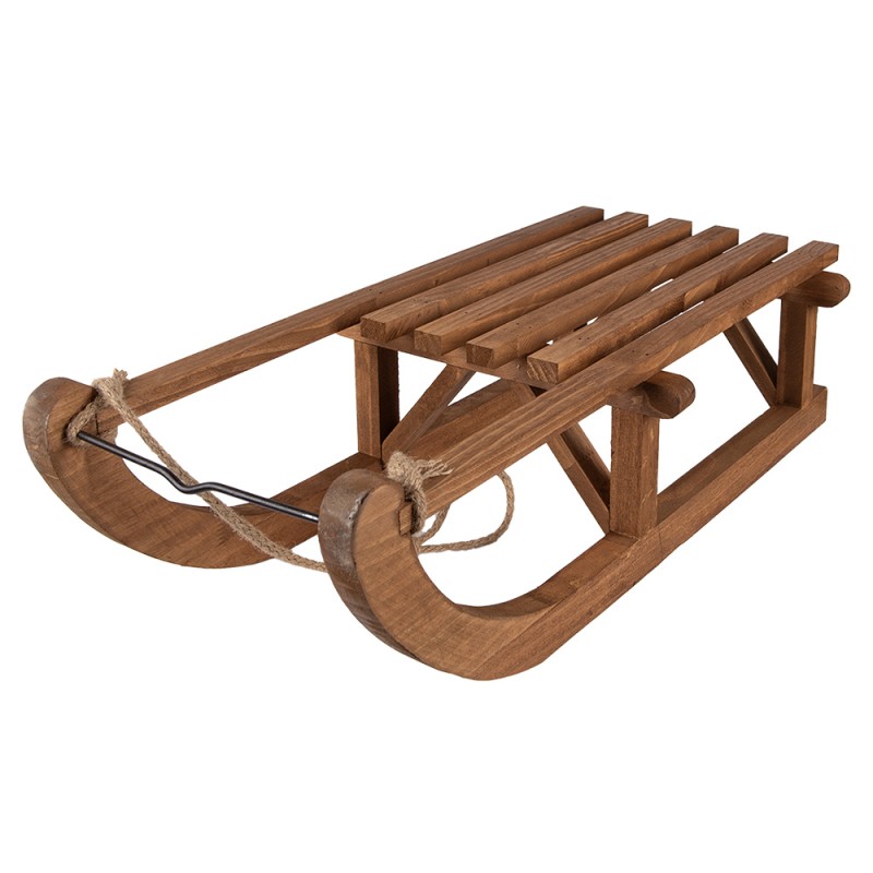 Clayre & Eef Slitta decorativa 62x31x20 cm Marrone Legno