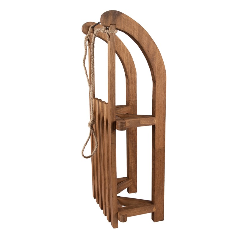 Clayre & Eef Slitta decorativa 62x31x20 cm Marrone Legno