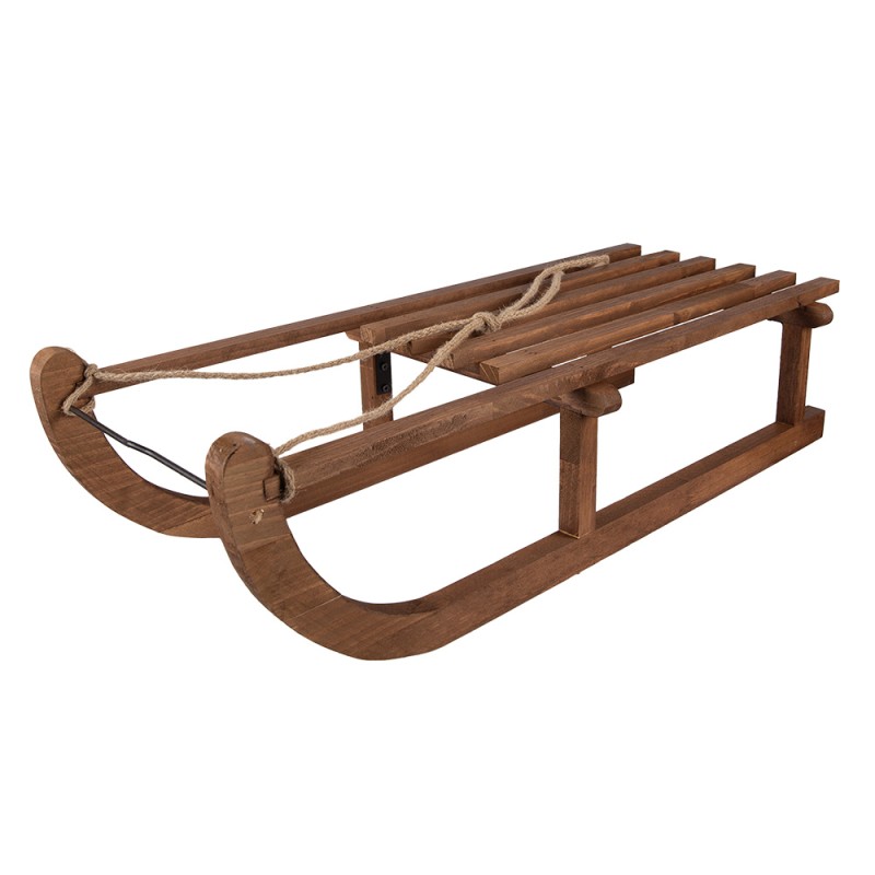 Clayre & Eef Slitta decorativa 80x37x20 cm Marrone Legno