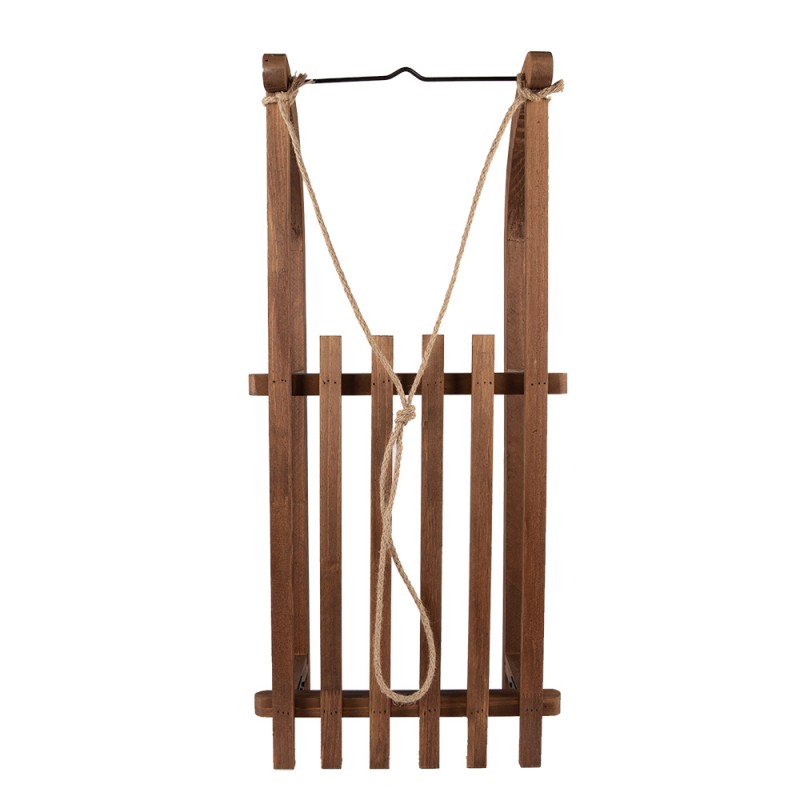 Clayre & Eef Slitta decorativa 80x37x20 cm Marrone Legno