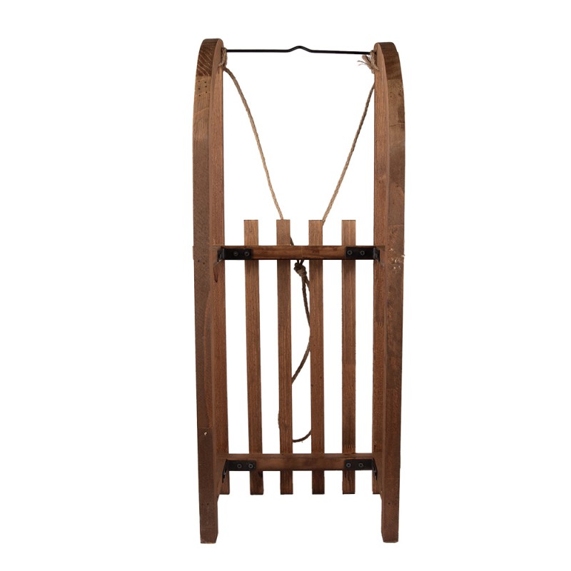 Clayre & Eef Slitta decorativa 80x37x20 cm Marrone Legno