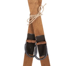 Clayre & Eef Decorazione Sci 5x3x60 cm Marrone Legno
