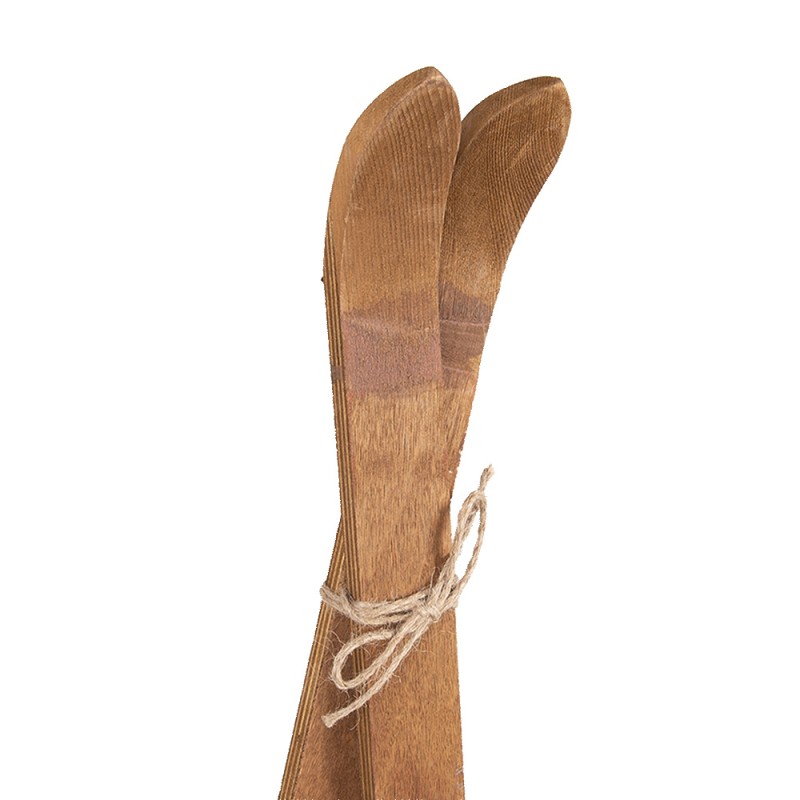 Clayre & Eef Decorazione Sci 5x3x60 cm Marrone Legno