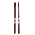 Clayre & Eef Décoration Skis 8x7x140 cm Marron Bois Métal