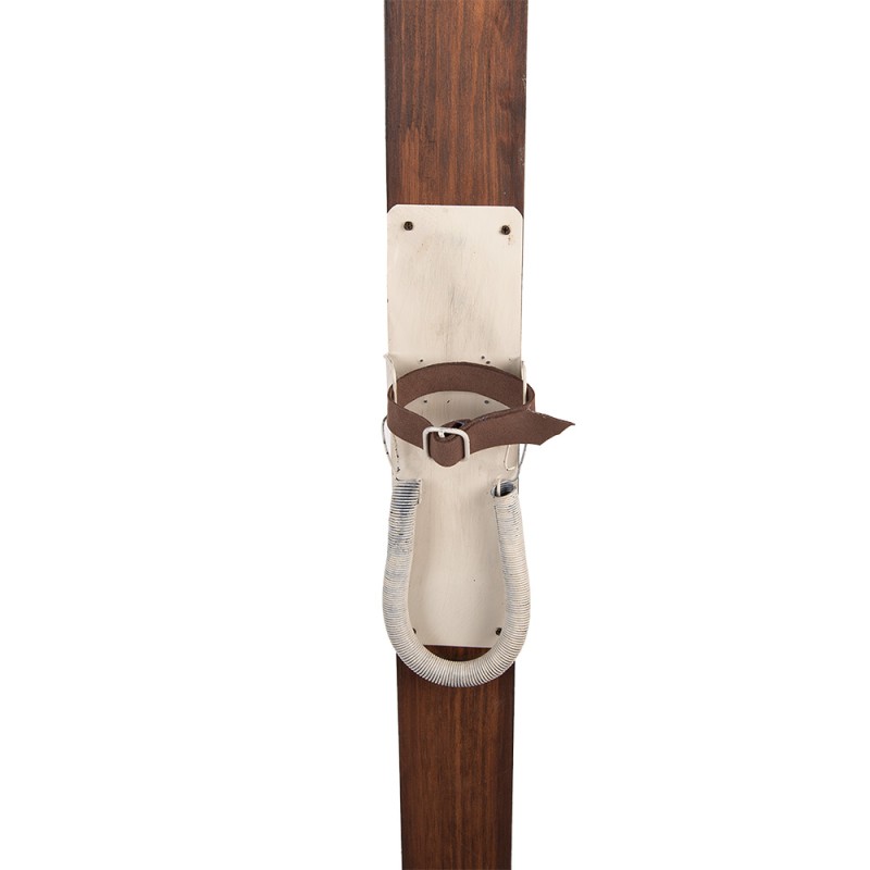 Clayre & Eef Décoration Skis 8x7x140 cm Marron Bois Métal