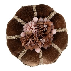 Clayre & Eef Decorative Figurine Cake Ø 15x10 cm Brown Textile on Plastic