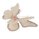 Clayre & Eef Decoration Butterfly 30x3x24 cm Beige Synthetic
