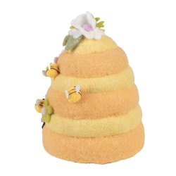 Clayre & Eef Decorative Figurine Ø 16x21 cm Yellow Textile on Plastic Bees
