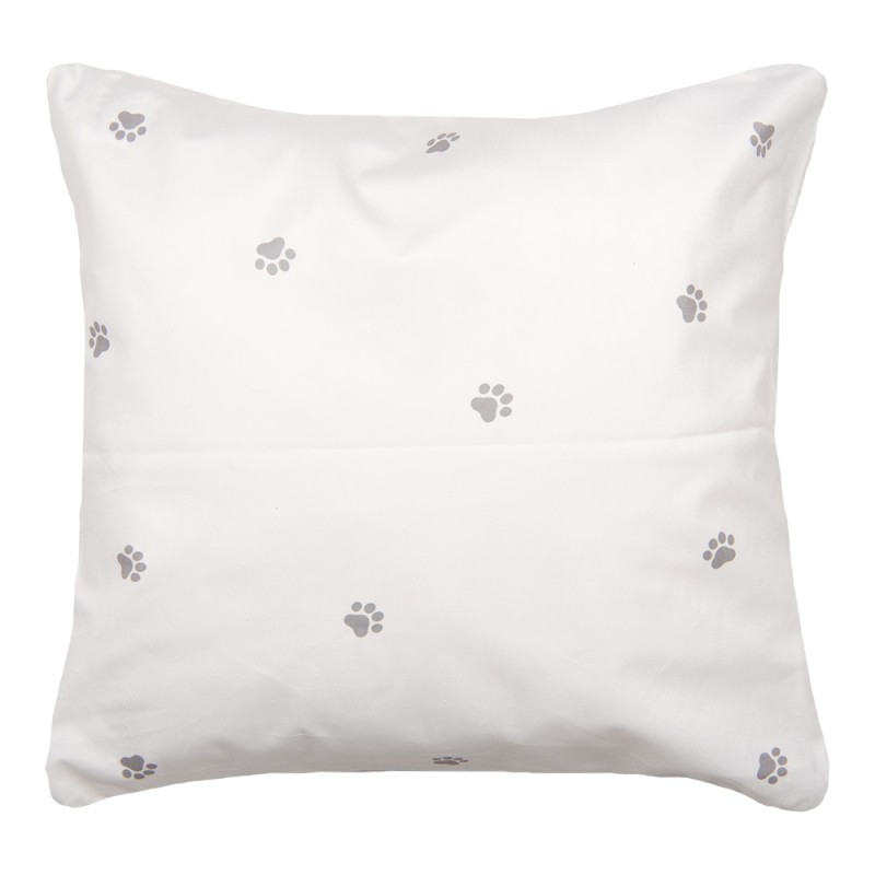 Clayre & Eef Cushion Cover 45x45 cm White Black Polyester Cats