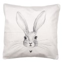 Clayre & Eef Cushion Cover 45x45 cm Beige Polyester Rabbit