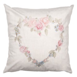 Clayre & Eef Federa per cuscino 45x45 cm Beige Poliestere Coure