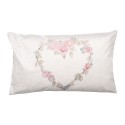 Clayre & Eef Cushion Cover 30x50 cm Beige Polyester Heart