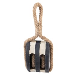 Clayre & Eef Carrucola decorativa 14x12x21/35 cm Nero Legno