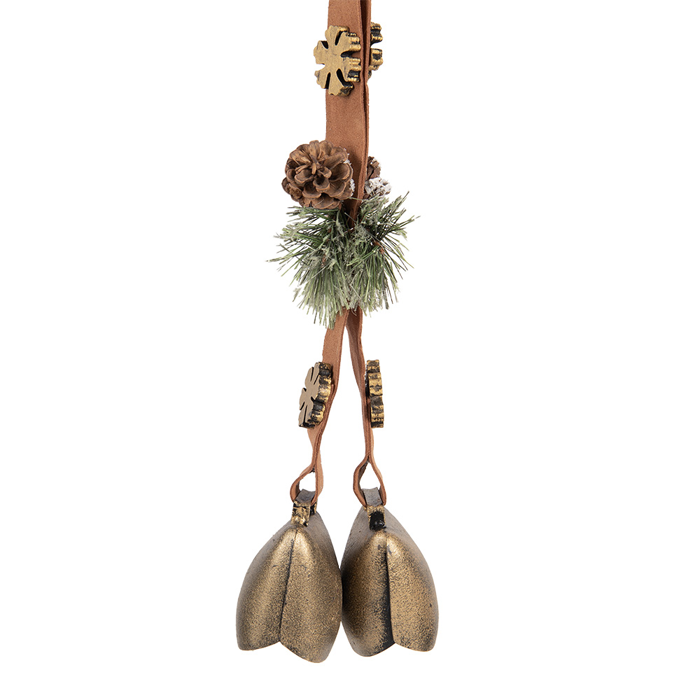 Clayre&Eef Ouderwetse Deurbel 8x12x50 cm Bruin Metaal afbeelding