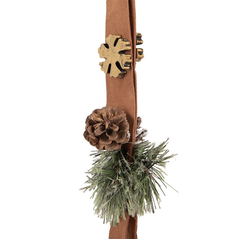 Clayre & Eef Ouderwetse Deurbel 8x12x50 cm Bruin Metaal