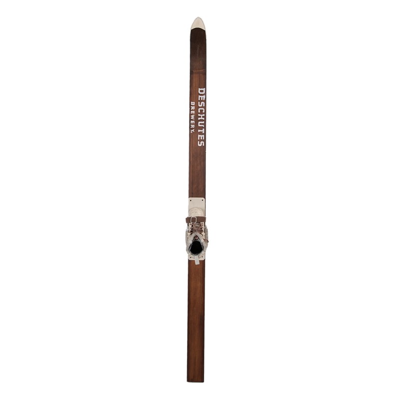 Clayre & Eef Decorazione Sci 7x15x140 cm Marrone Legno Metallo