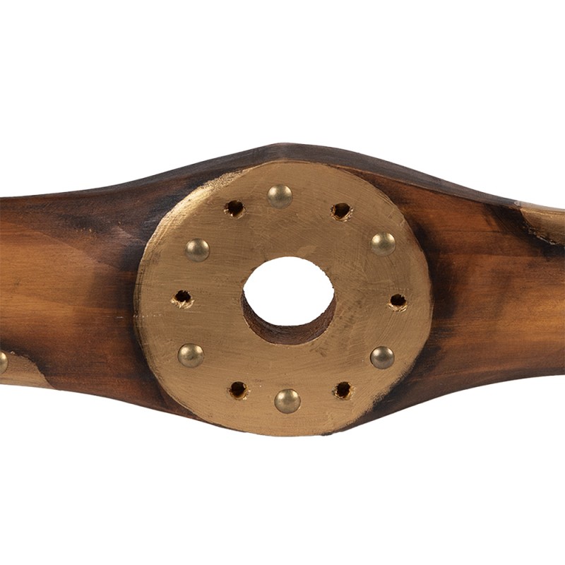 Clayre & Eef Decoratie Propeller 12x3x120 cm Bruin Hout