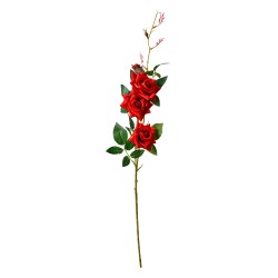 Clayre & Eef Fiore artificiale Rosa 83 cm Rosso Plastica