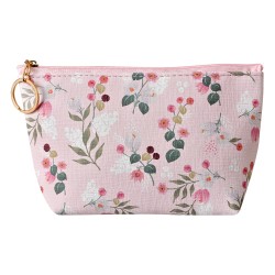 Clayre & Eef Pochette da donna 21x5x13 cm Rosa Sintetico Fiori