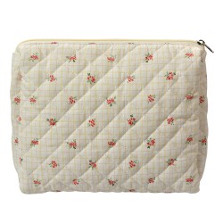 Clayre & Eef Pochette da donna 25x5x22 cm Beige Cotone Fiori