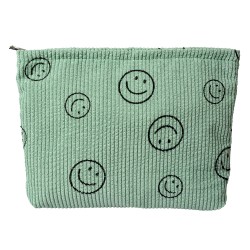 Clayre & Eef Pochette da donna 27x5x17 cm Verde Cotone Smile