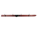 Clayre & Eef Portemanteau mural 4 crochets Ski 172x8x12 cm Rouge Bois Métal