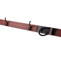 Clayre & Eef Portemanteau mural 4 crochets Ski 172x8x12 cm Rouge Bois Métal