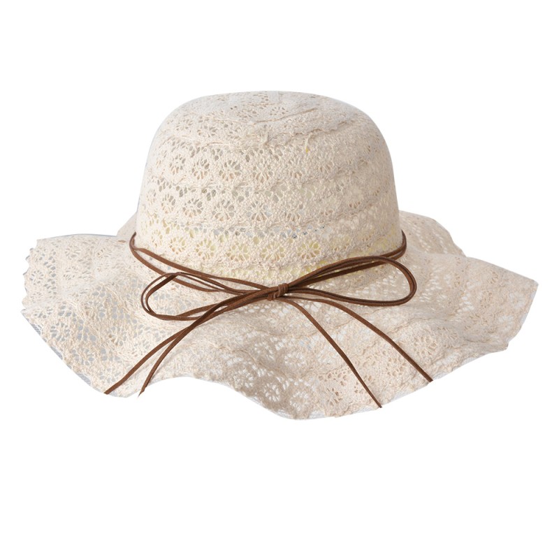 Melady Chapeau de soleil enfant Ø 52 cm Beige Paille en papier Rond