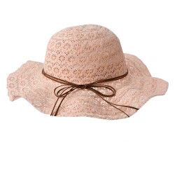 Melady Cappello da Sole Bambino Ø 52 cm Rosa Paglia di carta Rotondo