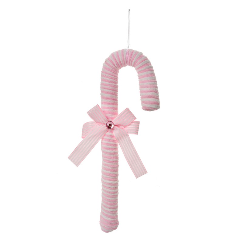 Clayre & Eef Kersthanger Zuurstok 36 cm Roze Kunststof
