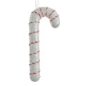 Clayre & Eef Christmas Ornament Candy Cane 17 cm White Plastic