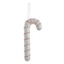 Clayre & Eef Christmas Ornament Candy Cane 17 cm White Plastic