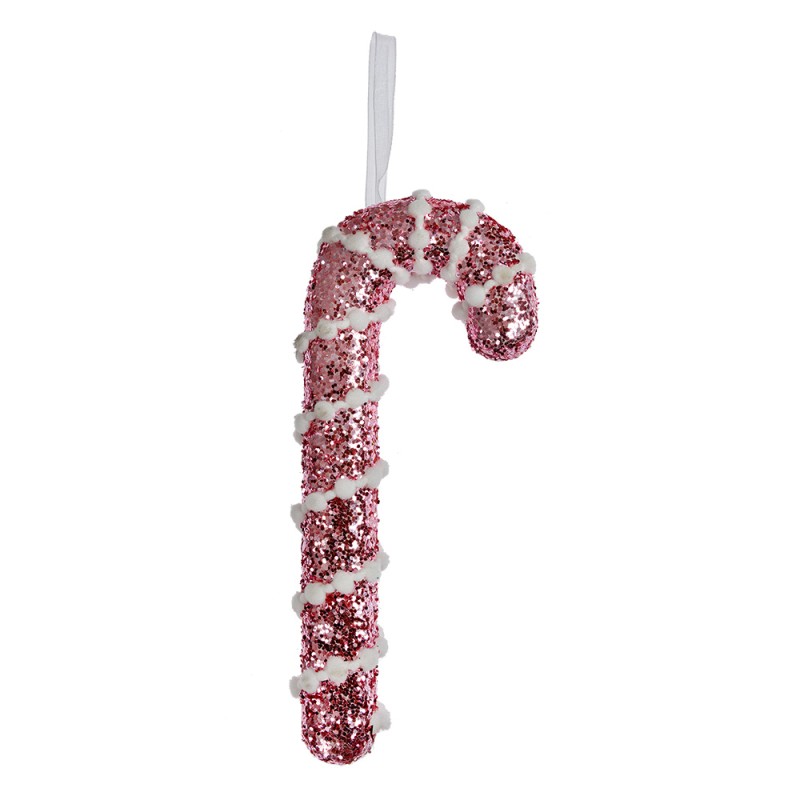 Clayre & Eef Kersthanger Zuurstok 17 cm Roze Kunststof