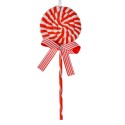 Clayre & Eef Ornamento Natalizio Lecca-lecca 25 cm Rosso Bianco  Plastica