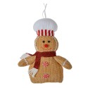 Clayre & Eef Ornamento Natalizio Uomo di pan di zenzero 15x4x21 cm Marrone Tessuto