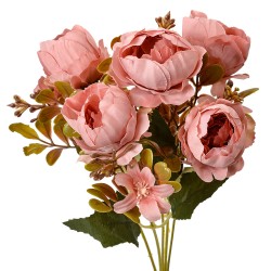 Clayre & Eef Fiore artificiale 34 cm Rosa Plastica