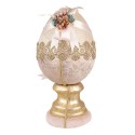 Clayre & Eef Decorative Figurine Egg Ø 20x38 cm Beige Textile on Plastic