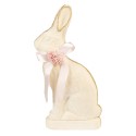 Clayre & Eef Figurine décorative Lapin 22x8x41 cm Beige Textile sur plastique