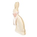 Clayre & Eef Figurine décorative Lapin 22x8x41 cm Beige Textile sur plastique