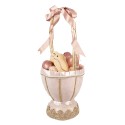 Clayre & Eef Figurine décorative Poussin Ø 20x47 Rose Textile sur plastique