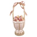 Clayre & Eef Figurine décorative Poussin Ø 20x47 Rose Textile sur plastique