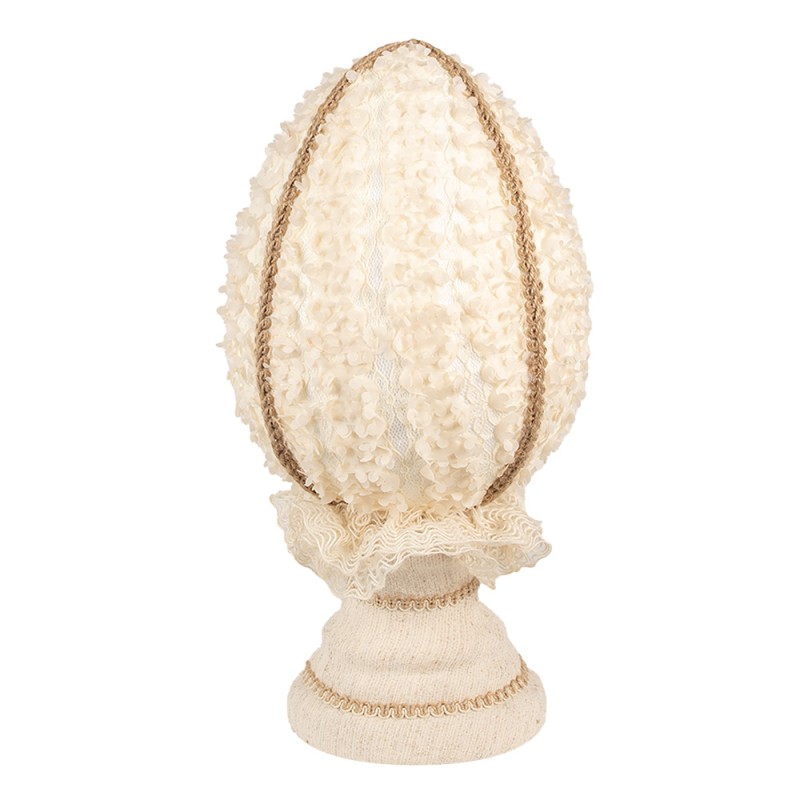 Clayre & Eef Decorative Figurine Egg Ø 20x39 cm Beige Textile on Plastic