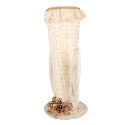 Clayre & Eef Decorative Figurine Hat 20x20x45 cm Beige Textile on Plastic Rabbit