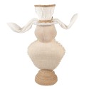Clayre & Eef Figurine décorative Lapin 24x17x50 cm Beige Textile sur plastique
