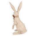 Clayre & Eef Statuetta decorativa Coniglio 25x19x54 cm Beige Tessuto su plastica