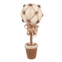 Clayre & Eef Statuetta decorativa Fiore Ø 20x50 cm Beige Tessuto su plastica
